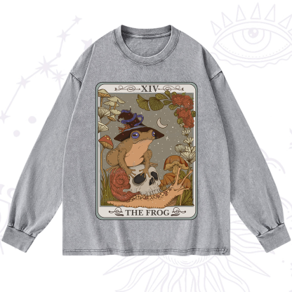 Purplehecate The Frog Tarot Washed Long Sleeve Shirt