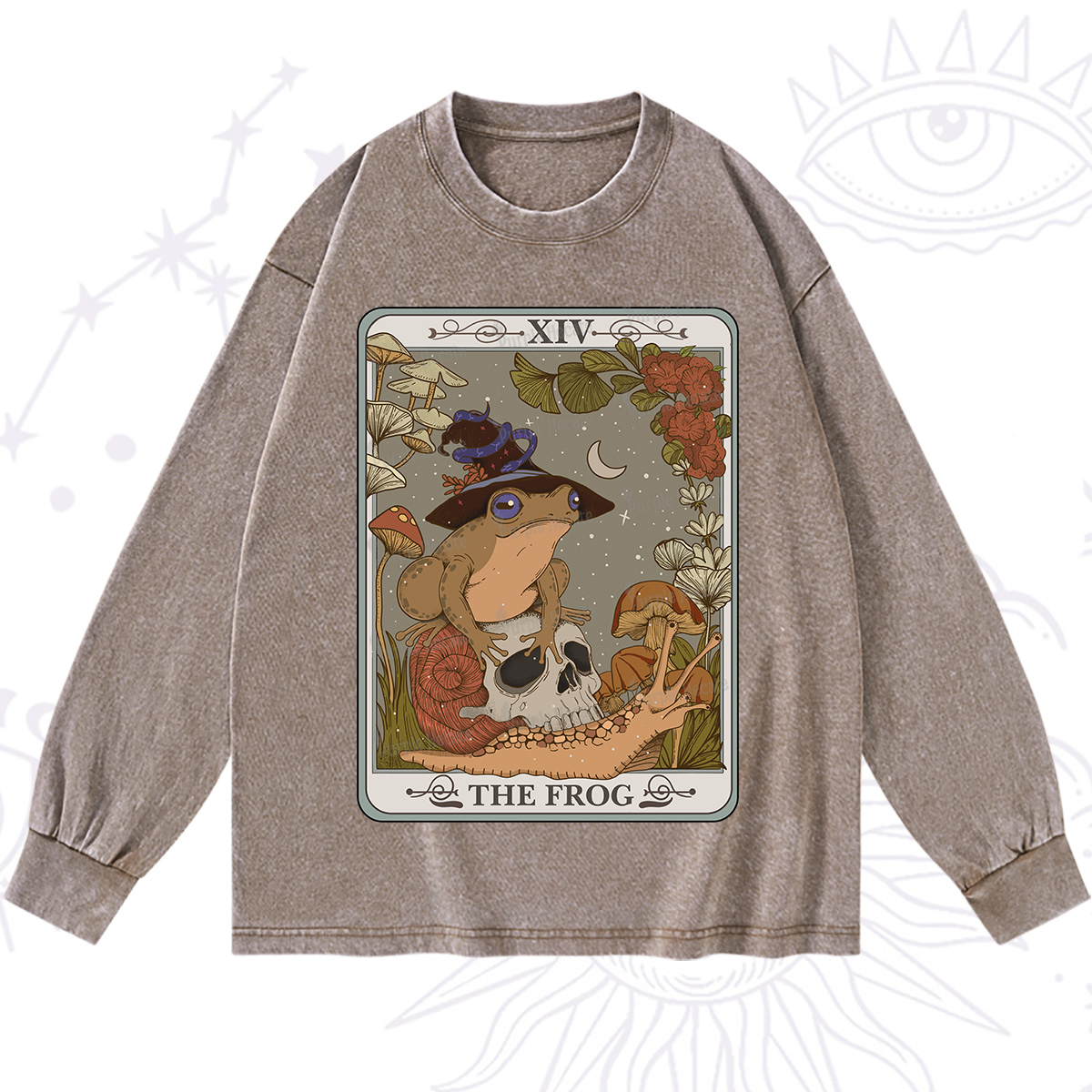 Purplehecate The Frog Tarot Washed Long Sleeve Shirt