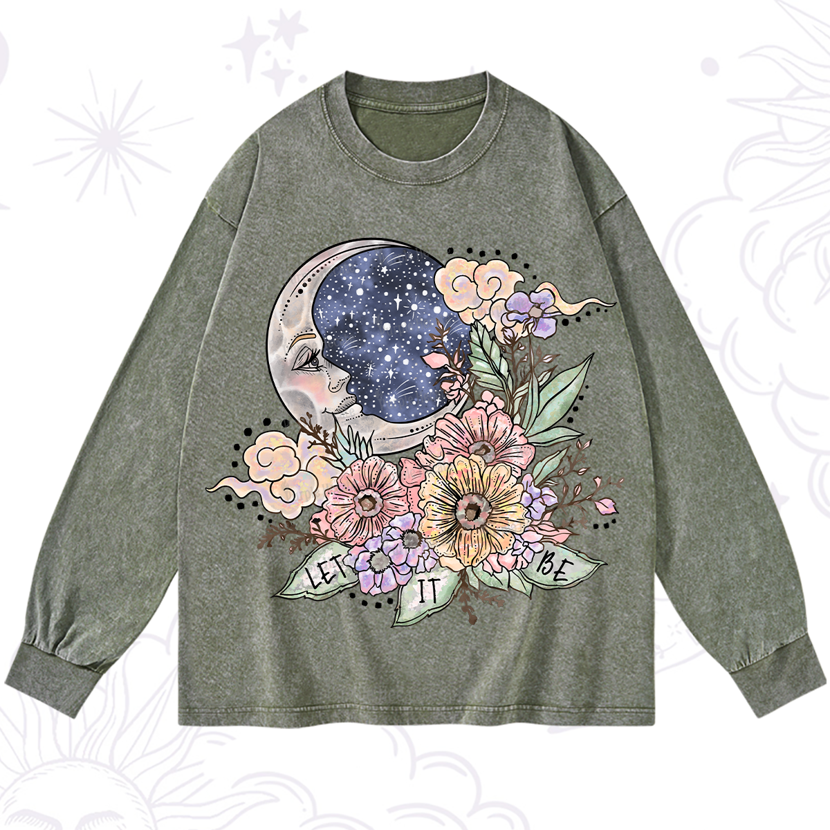 Purplehecate Let It Be Washed Long Sleeve Shirt