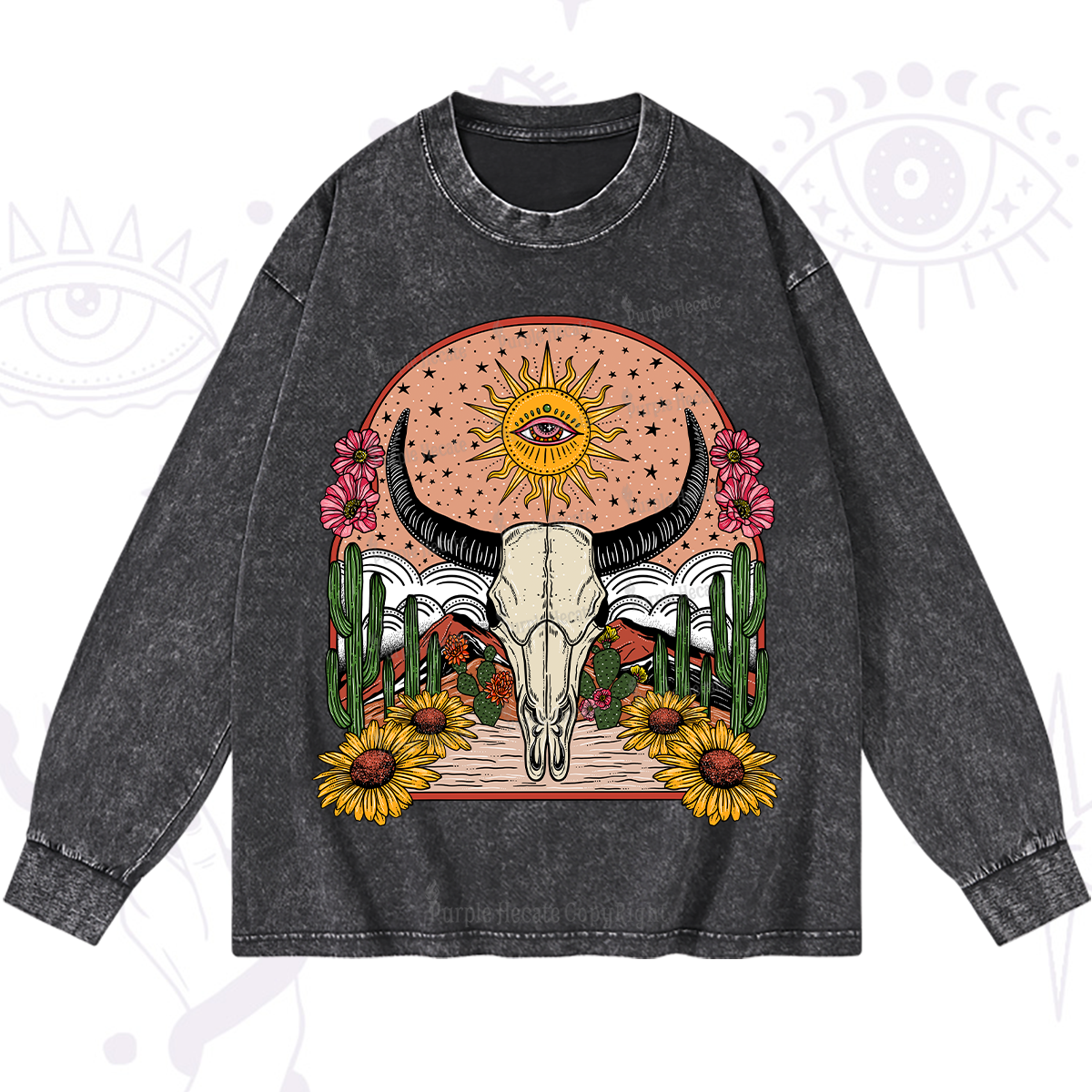 Purplehecate Desert Bloom Washed Long Sleeve Shirt
