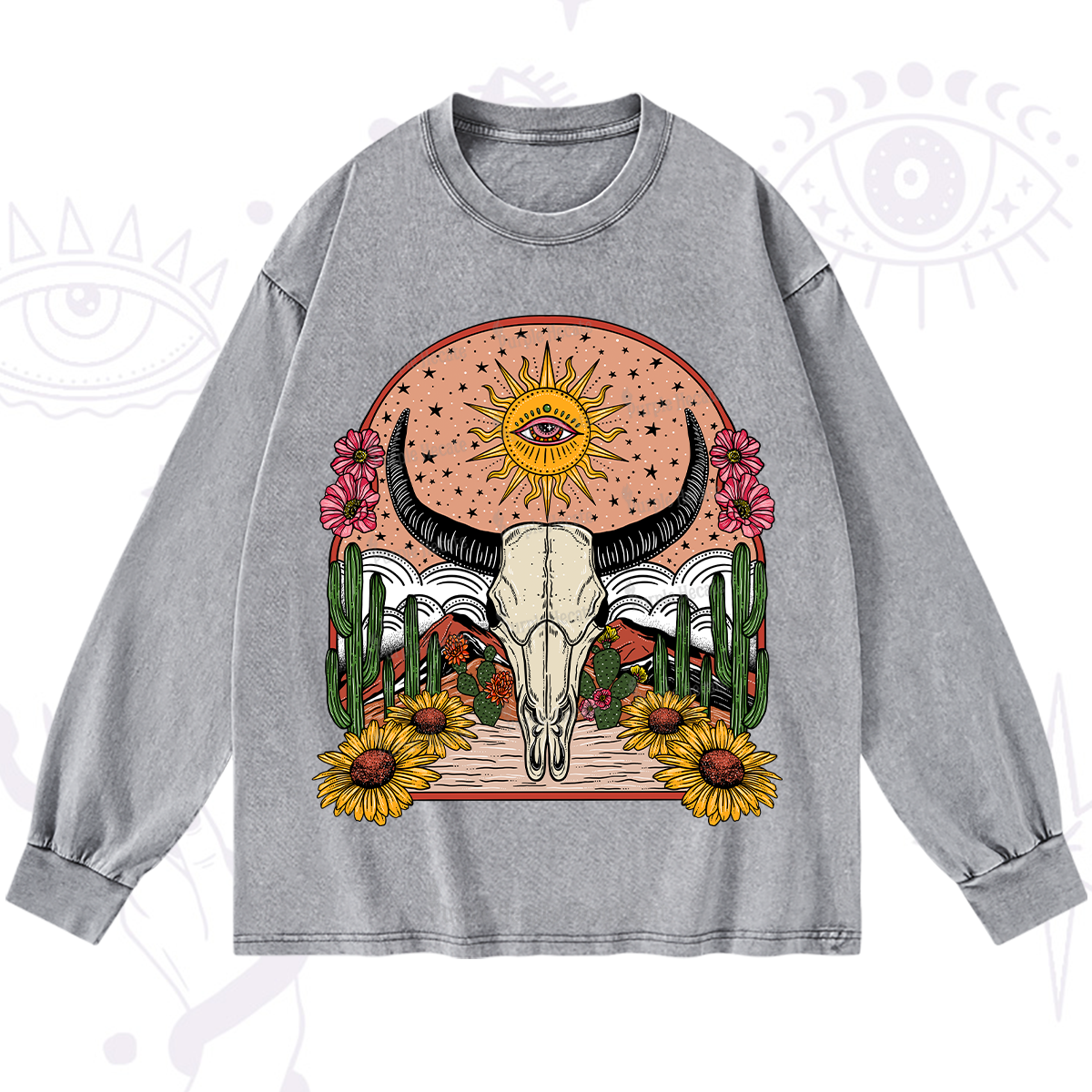 Purplehecate Desert Bloom Washed Long Sleeve Shirt