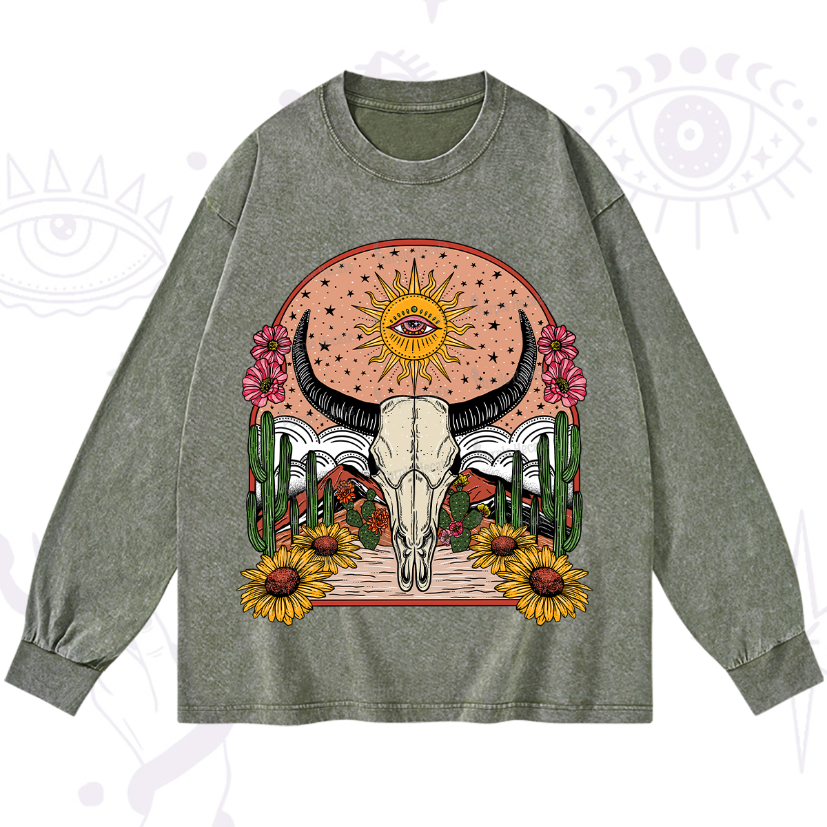 Purplehecate Desert Bloom Washed Long Sleeve Shirt