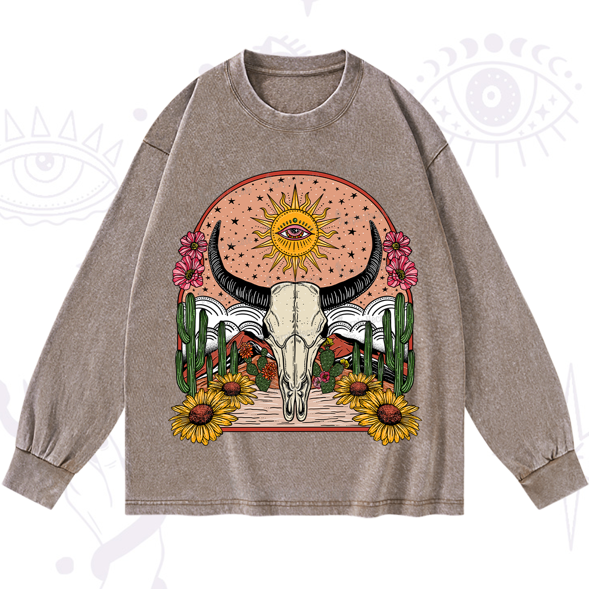 Purplehecate Desert Bloom Washed Long Sleeve Shirt