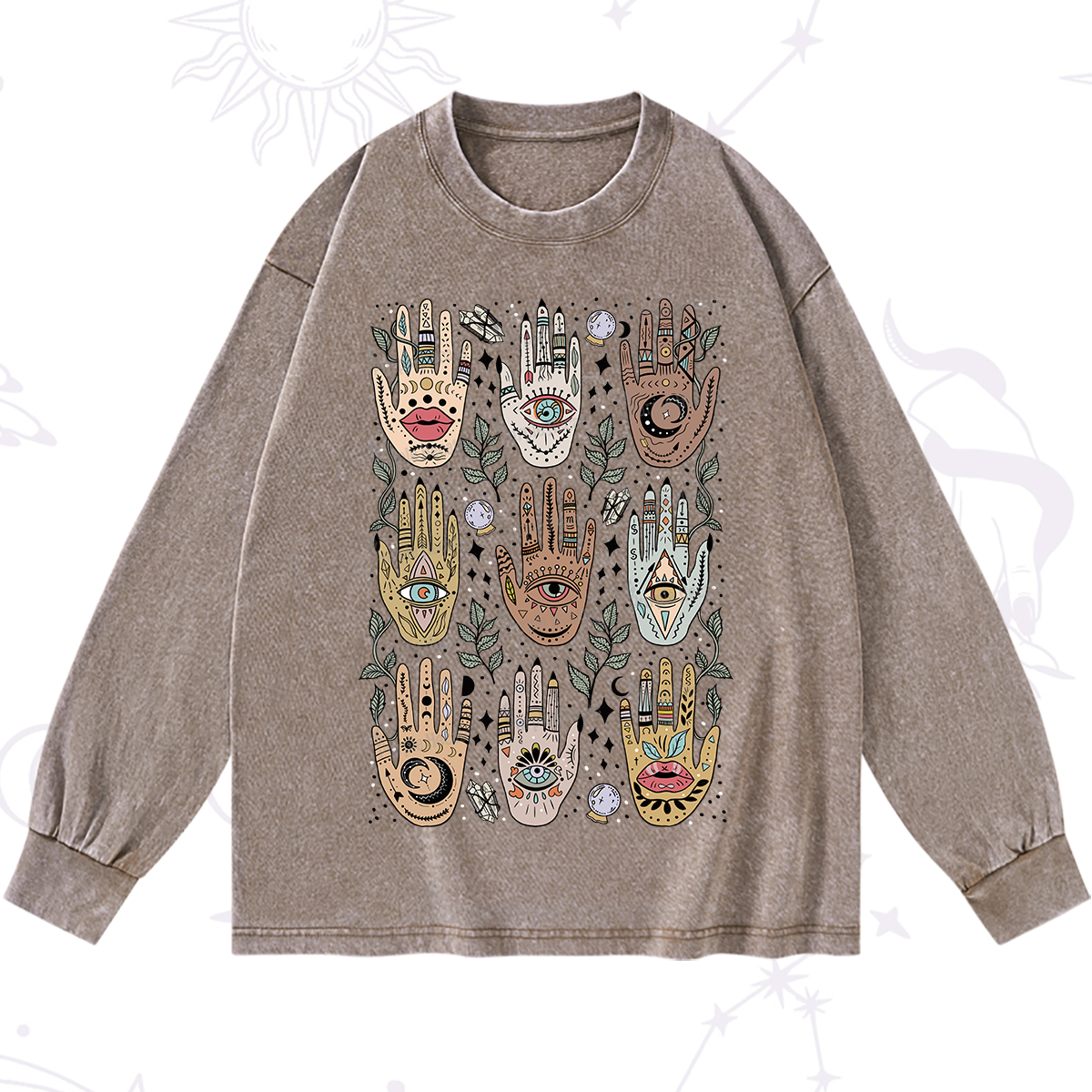 Purplehecate Helping Hands Washed Long Sleeve Shirt