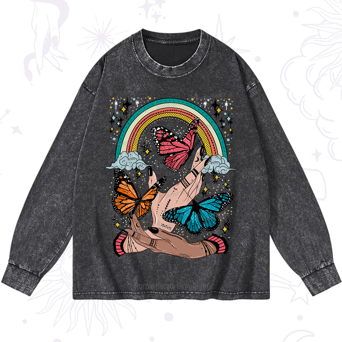 Purplehecate Metamorphoses Washed Long Sleeve Shirt