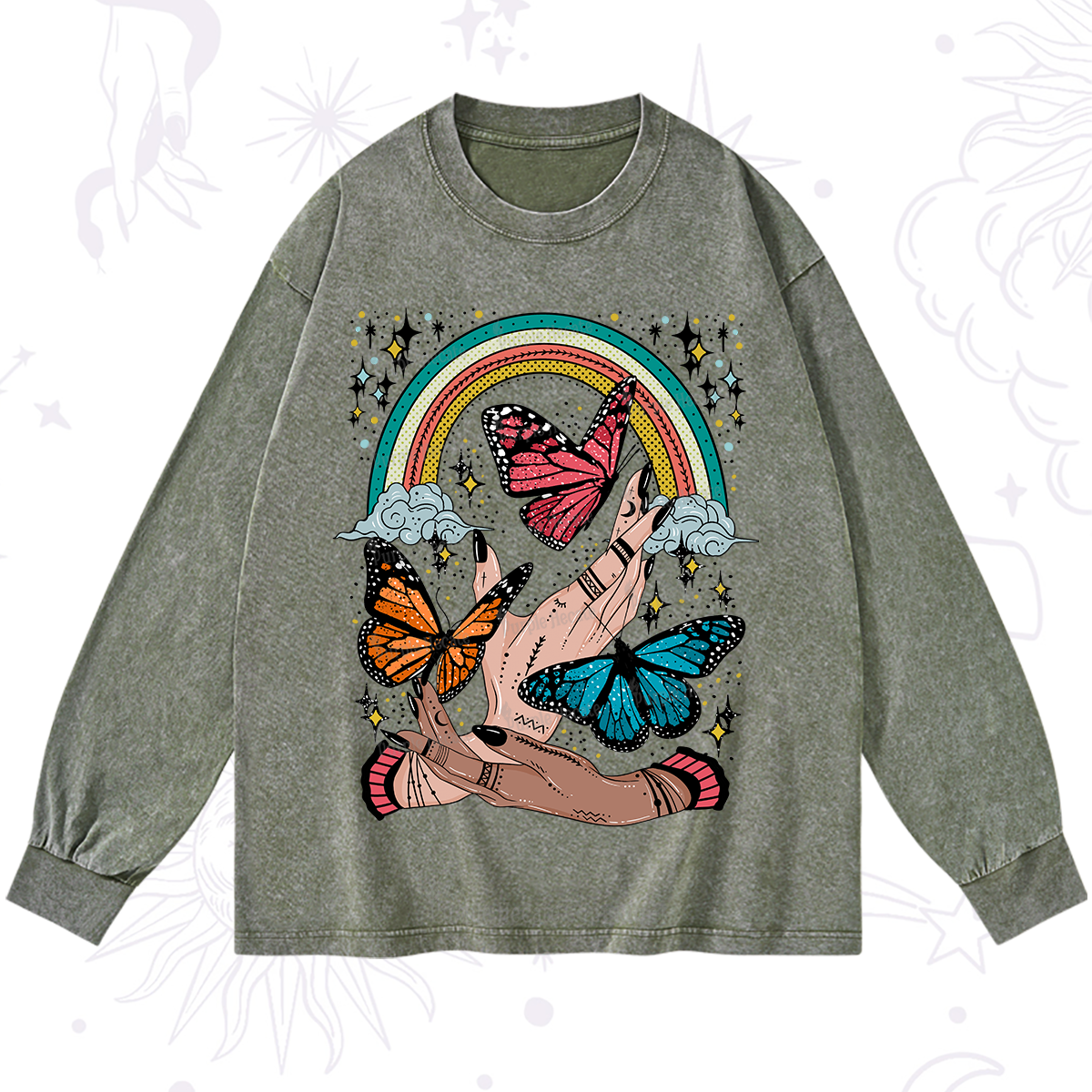 Purplehecate Metamorphoses Washed Long Sleeve Shirt