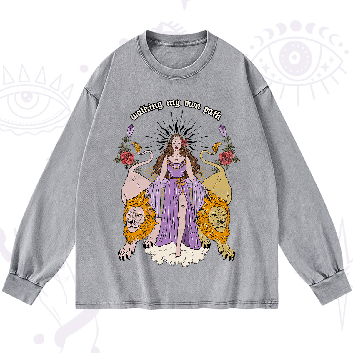 Purplehecate The Goddess Walking My Own Path Washed Long Sleeve Shirt