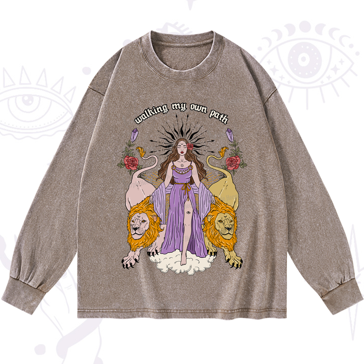 Purplehecate The Goddess Walking My Own Path Washed Long Sleeve Shirt