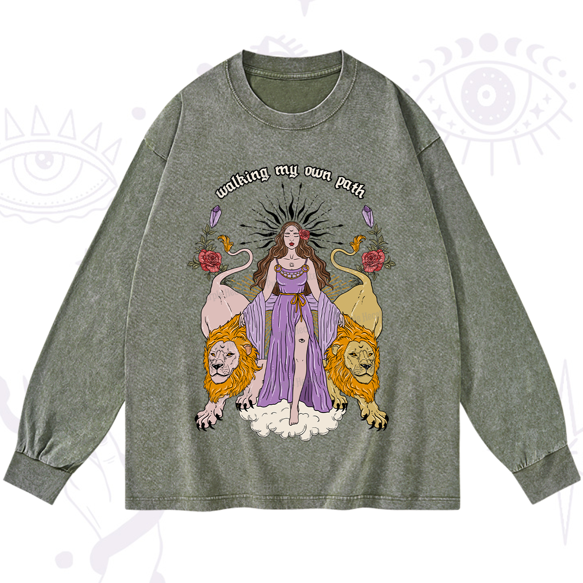 Purplehecate The Goddess Walking My Own Path Washed Long Sleeve Shirt