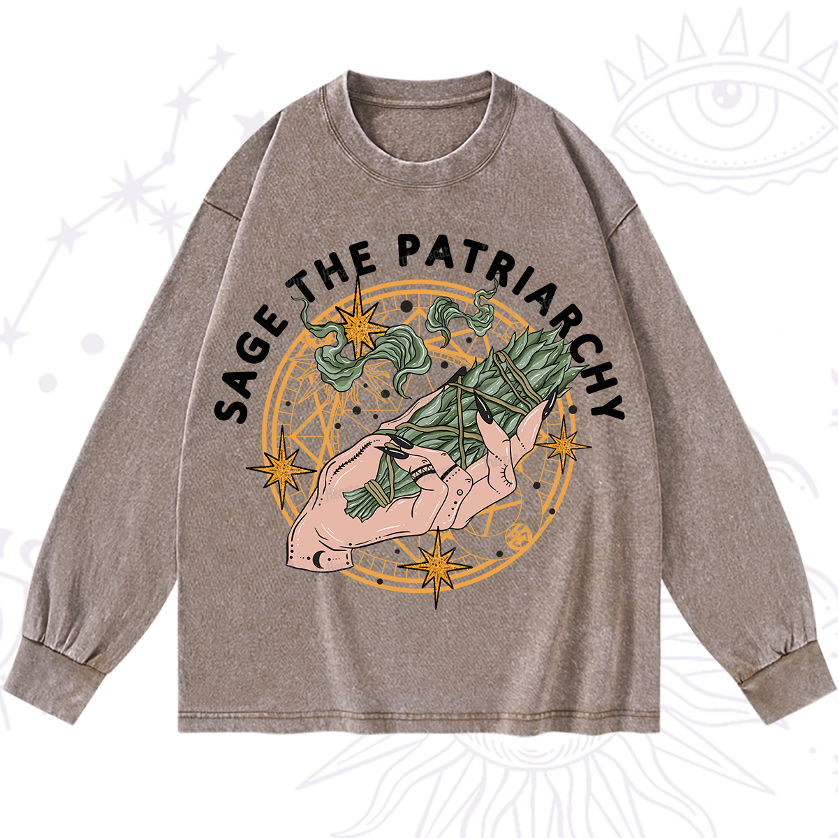 Purplehecate Sage The Patriarchy Washed Long Sleeve Shirt