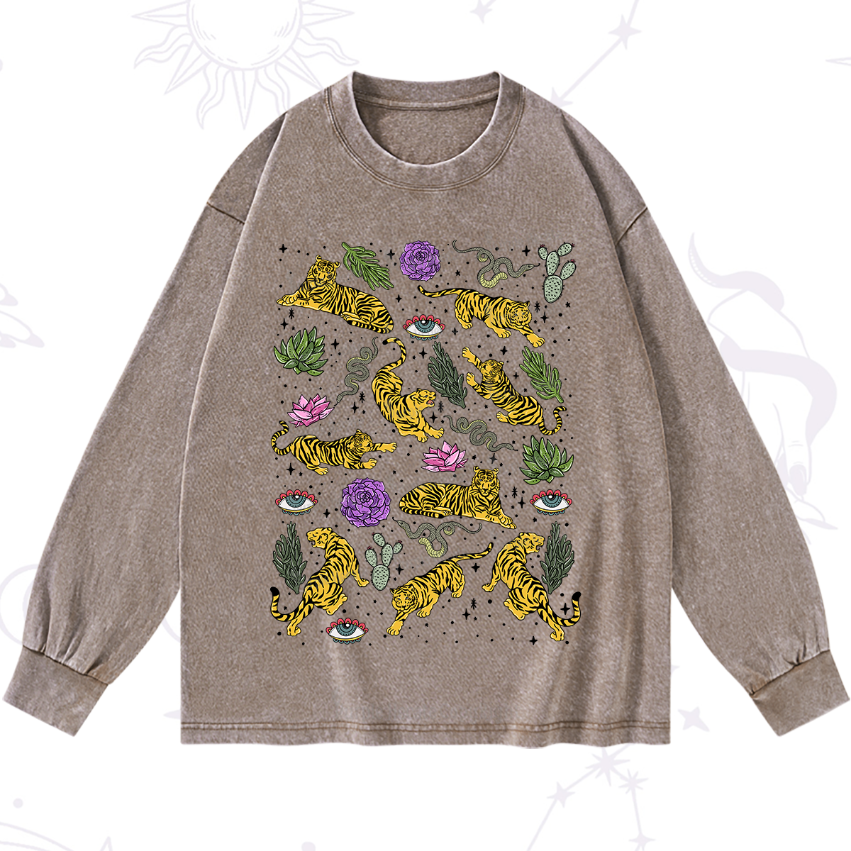 Purplehecate Desert Tiger Washed Long Sleeve Shirt