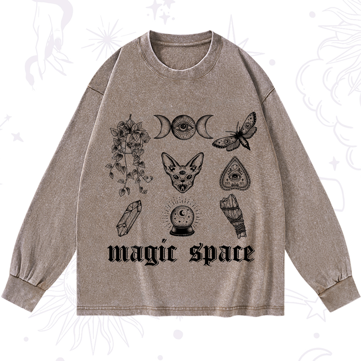 Purplehecate Magic Space Washed Long Sleeve Shirt