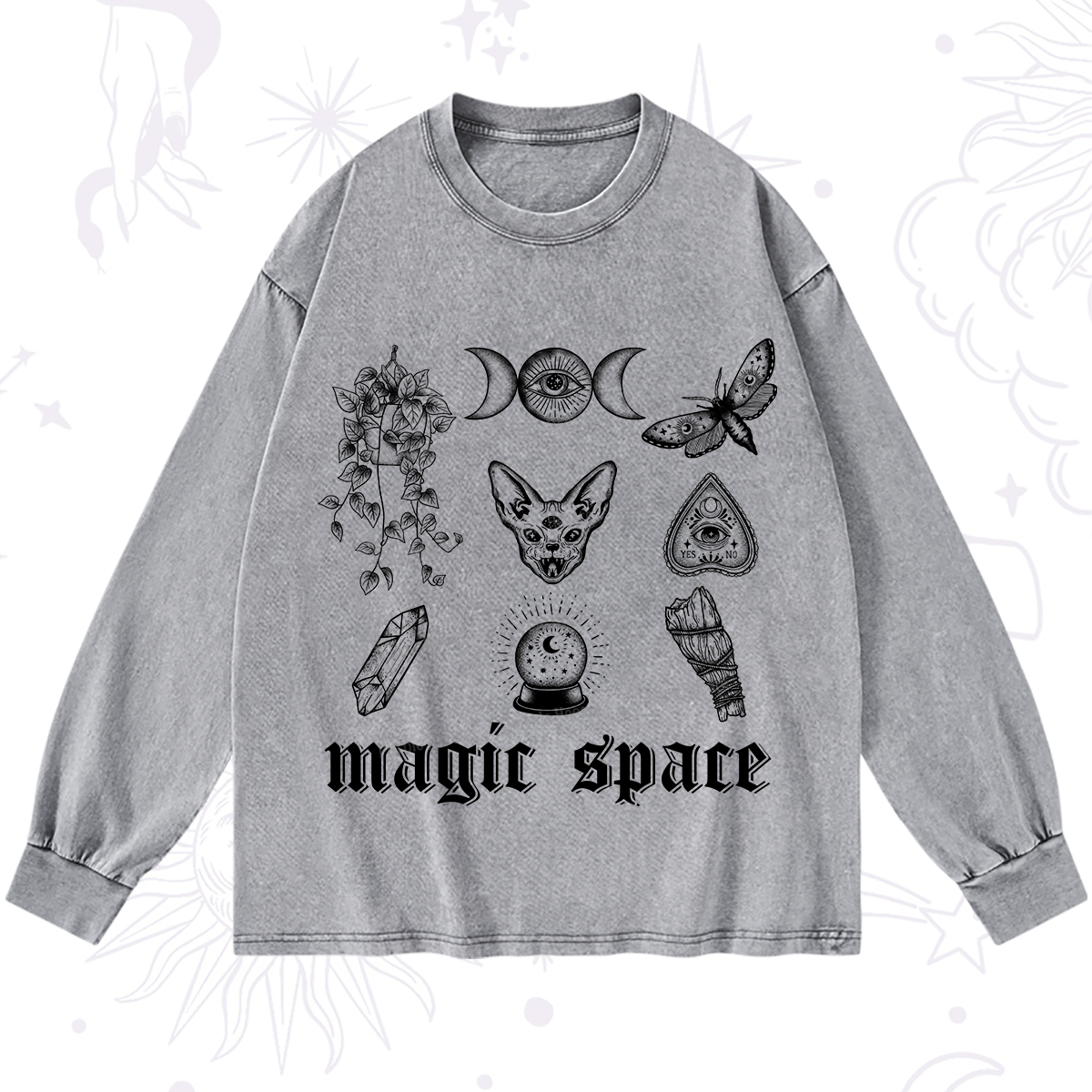 Purplehecate Magic Space Washed Long Sleeve Shirt