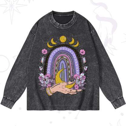 Purplehecate Magic Rainbow Washed Long Sleeve Shirt