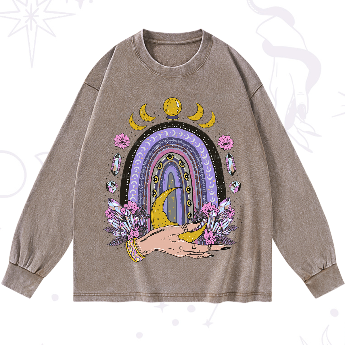 Purplehecate Magic Rainbow Washed Long Sleeve Shirt