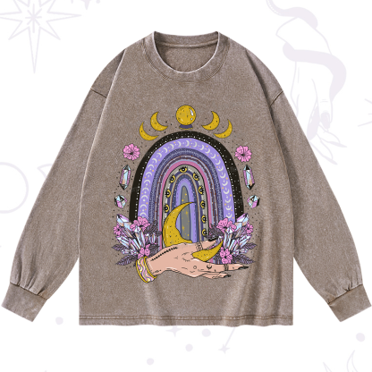 Purplehecate Magic Rainbow Washed Long Sleeve Shirt