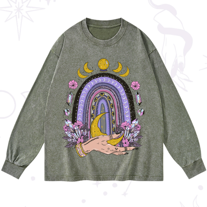 Purplehecate Magic Rainbow Washed Long Sleeve Shirt