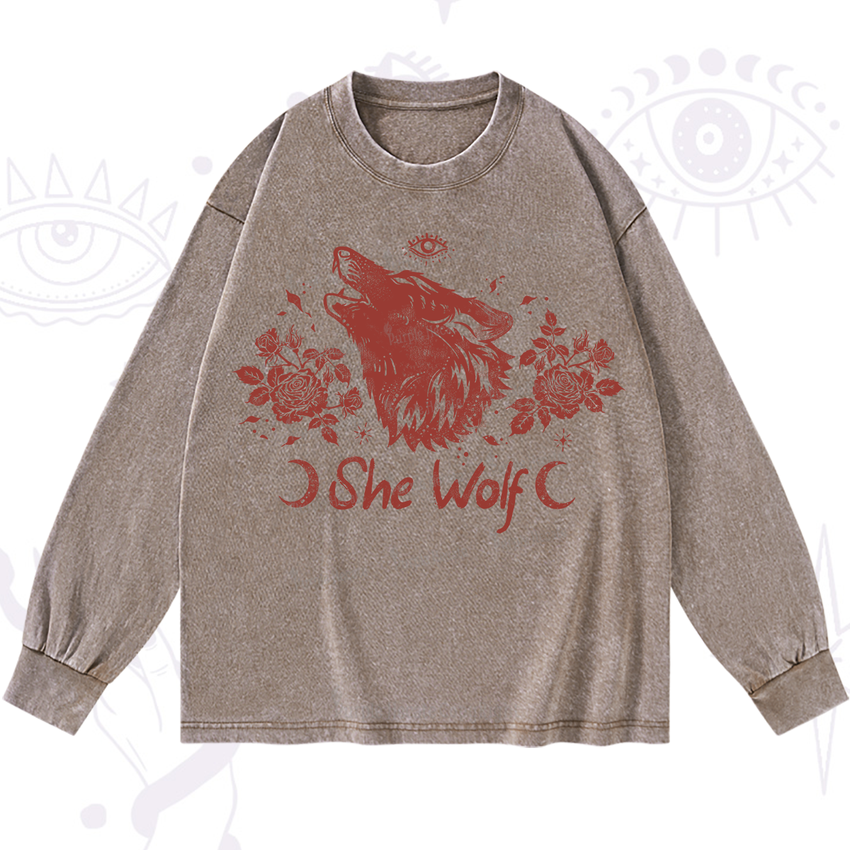 Purplehecate She Wolf Washed Long Sleeve Shirt