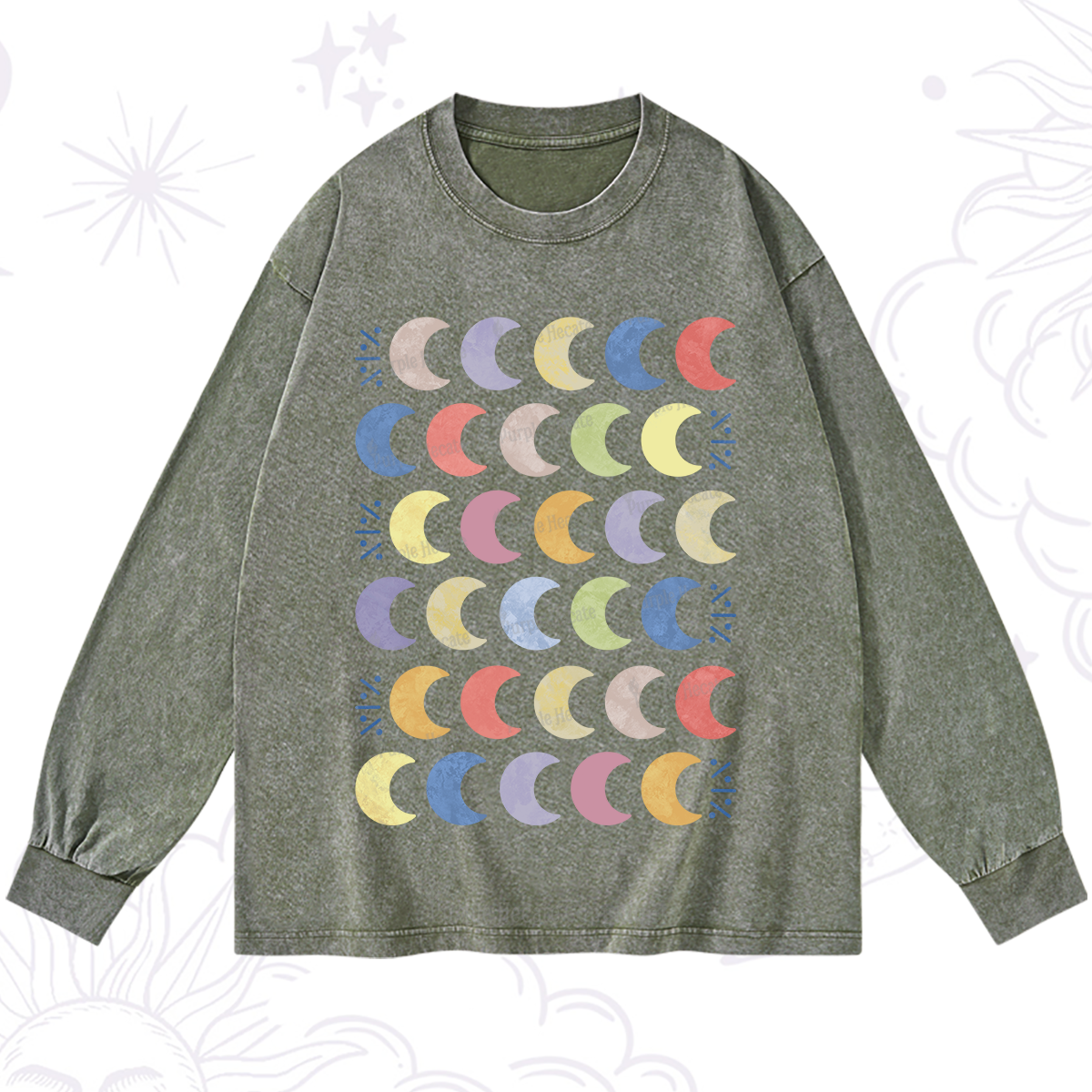 Purplehecate Every Phase Of Me Washed Long Sleeve Shirt