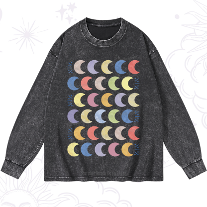 Purplehecate Every Phase Of Me Washed Long Sleeve Shirt