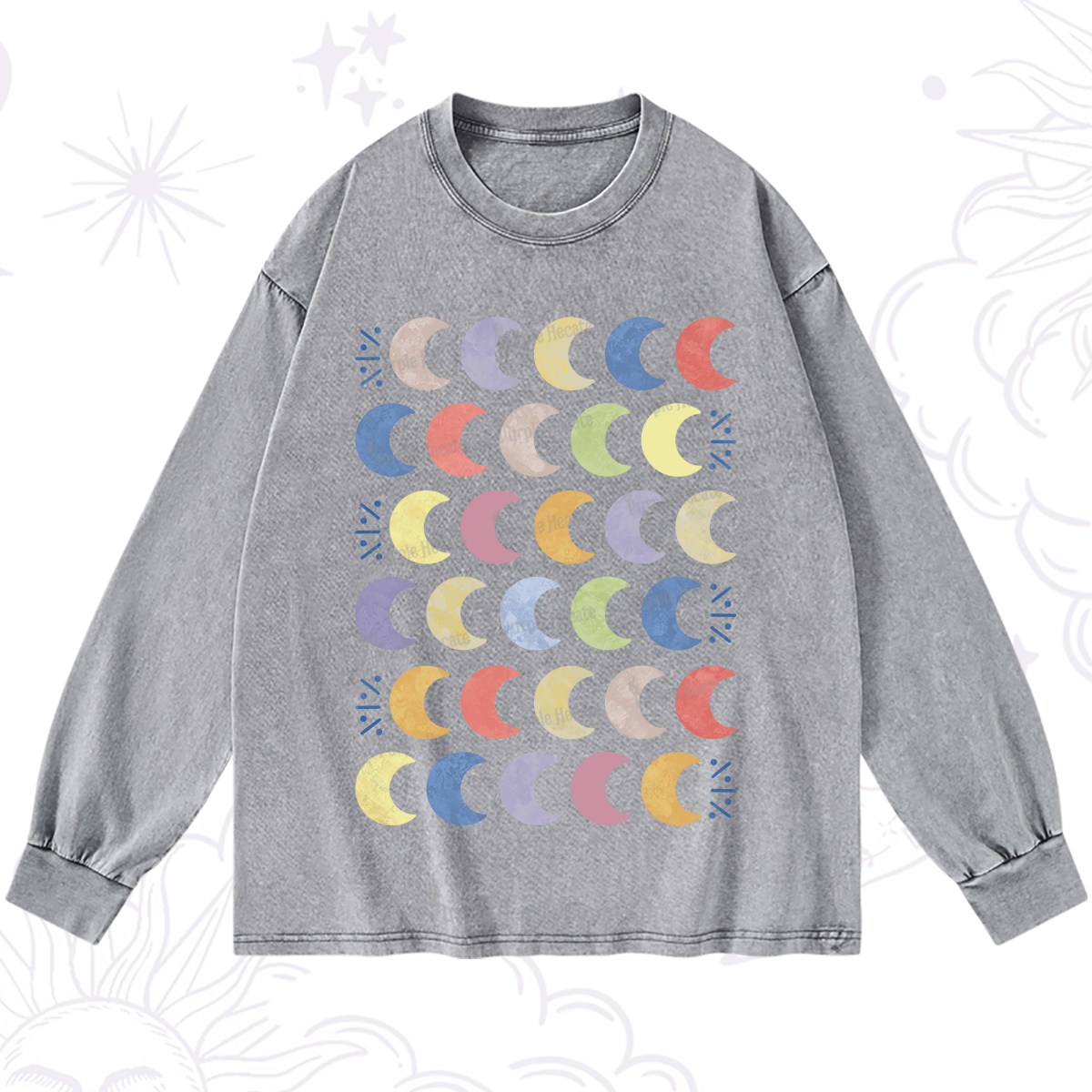 Purplehecate Every Phase Of Me Washed Long Sleeve Shirt