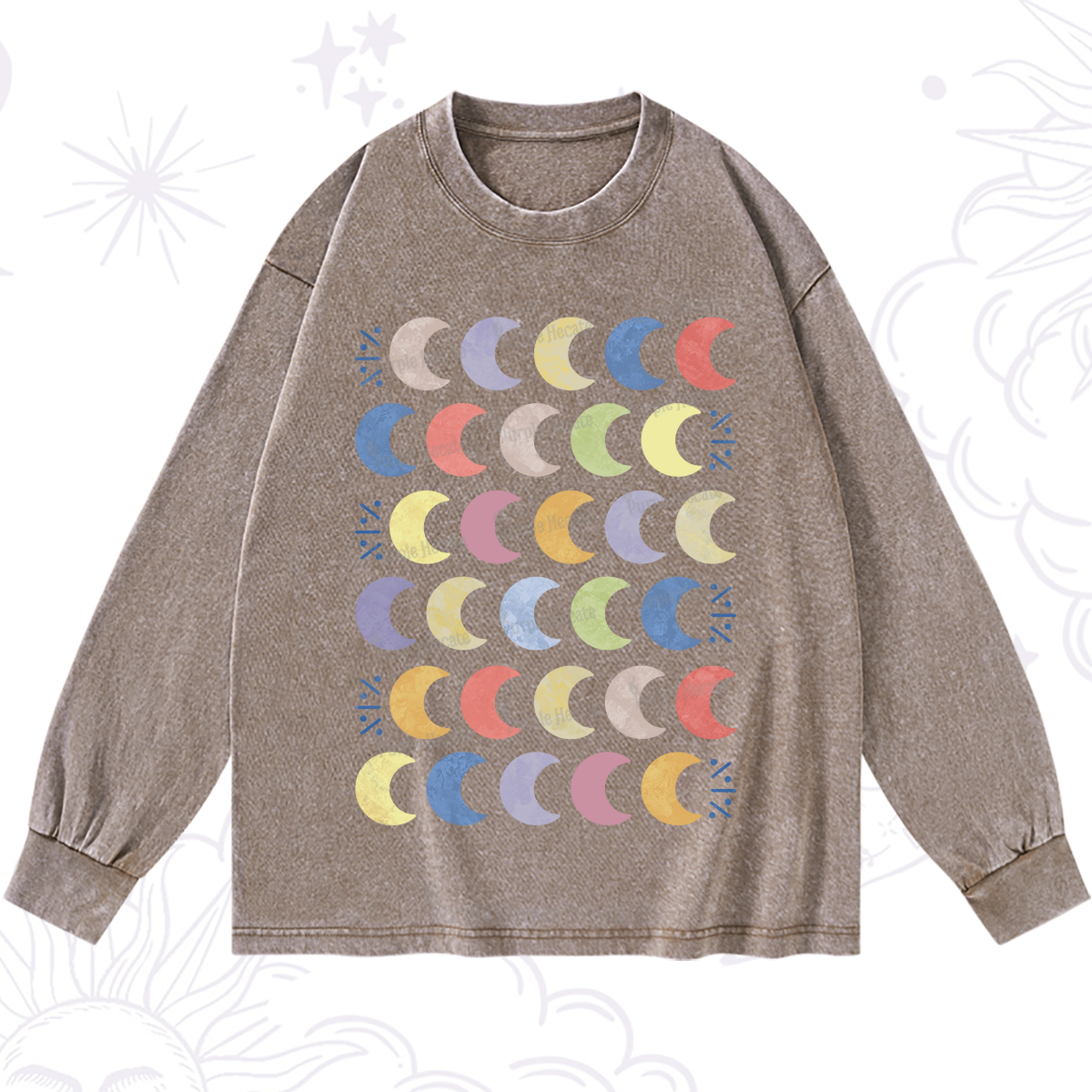 Purplehecate Every Phase Of Me Washed Long Sleeve Shirt