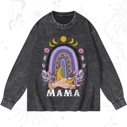 Purplehecate Gothic Mama Rainbow Washed Long Sleeve Shirt