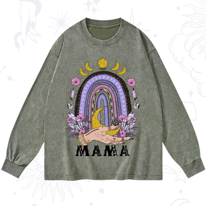 Purplehecate Gothic Mama Rainbow Washed Long Sleeve Shirt