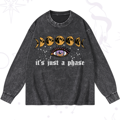 Purplehecate It's Just A Phase Washed Long Sleeve Shirt
