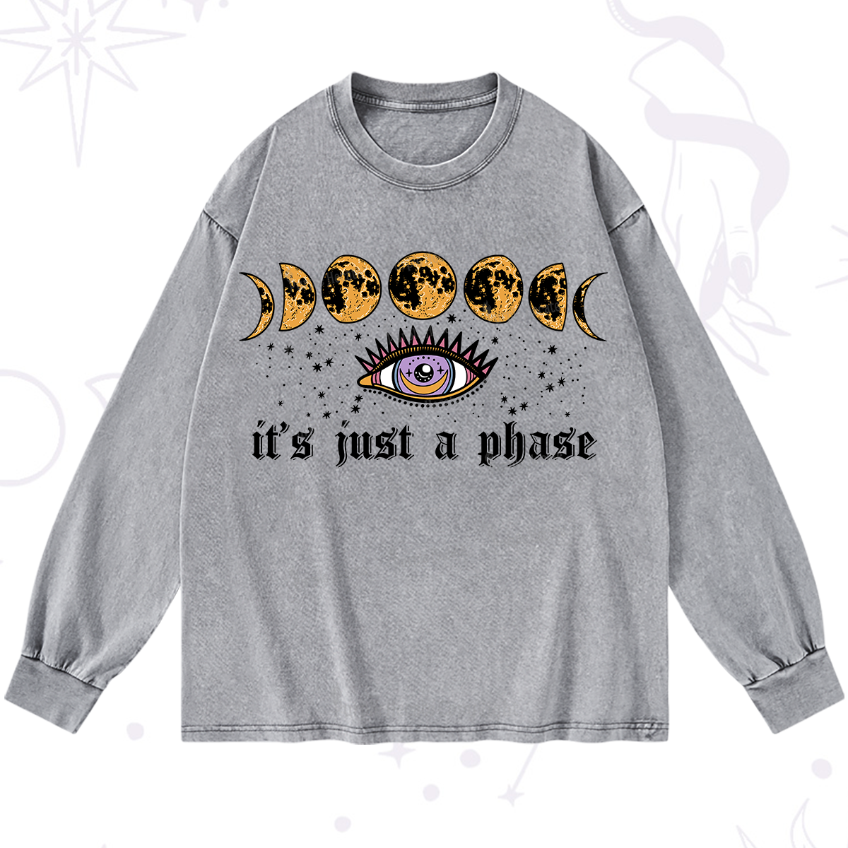 Purplehecate It's Just A Phase Washed Long Sleeve Shirt