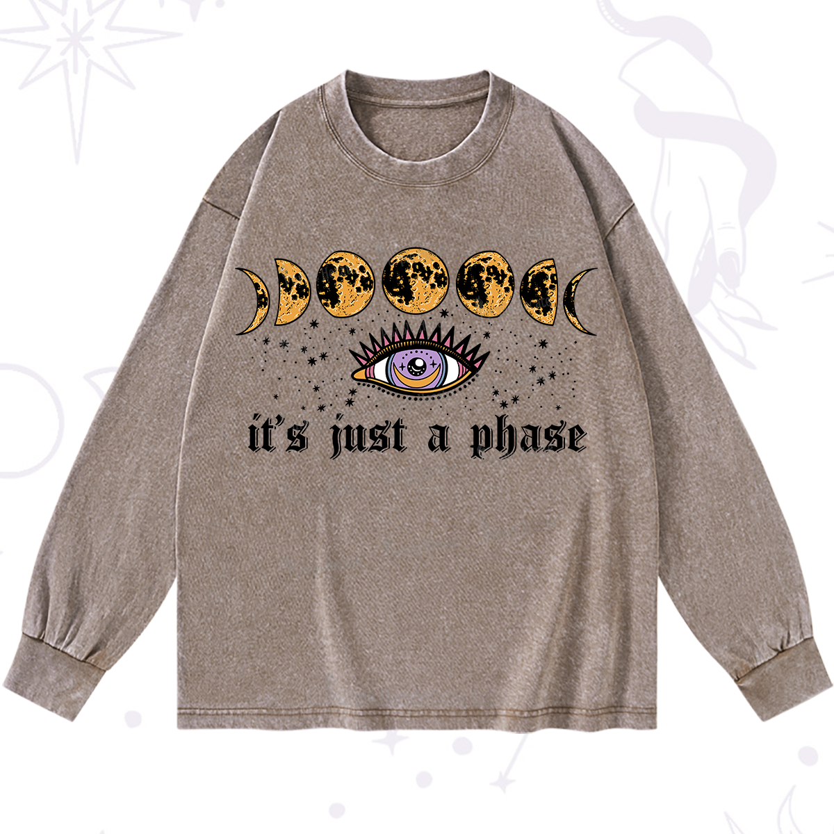 Purplehecate It's Just A Phase Washed Long Sleeve Shirt