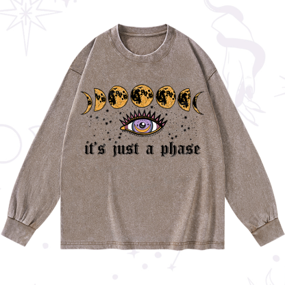Purplehecate It's Just A Phase Washed Long Sleeve Shirt