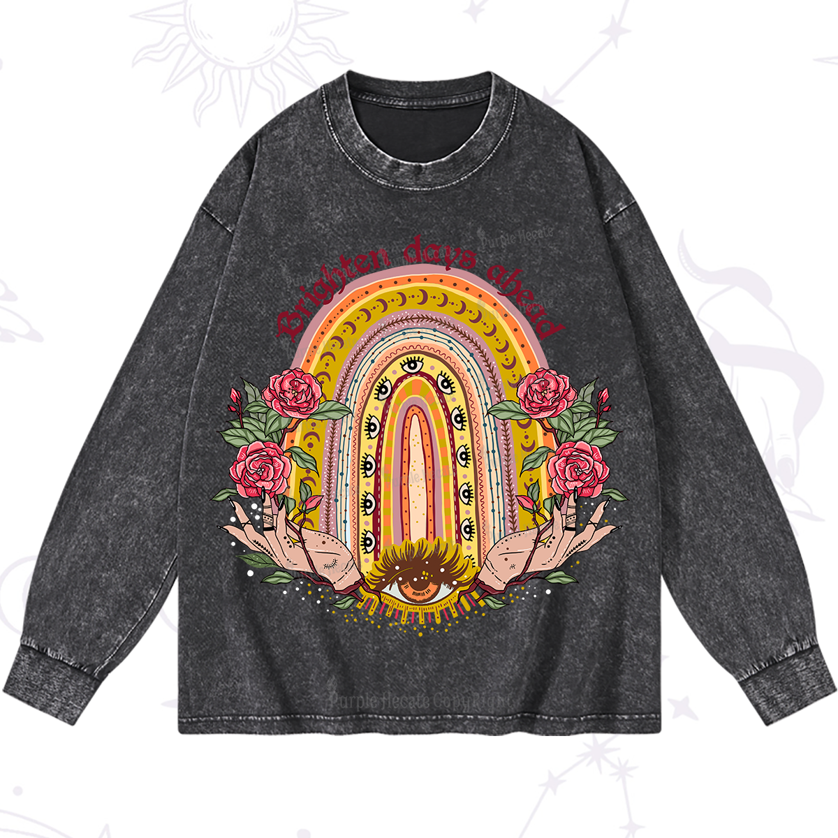 Purplehecate Brighten Days Ahead Washed Long Sleeve Shirt