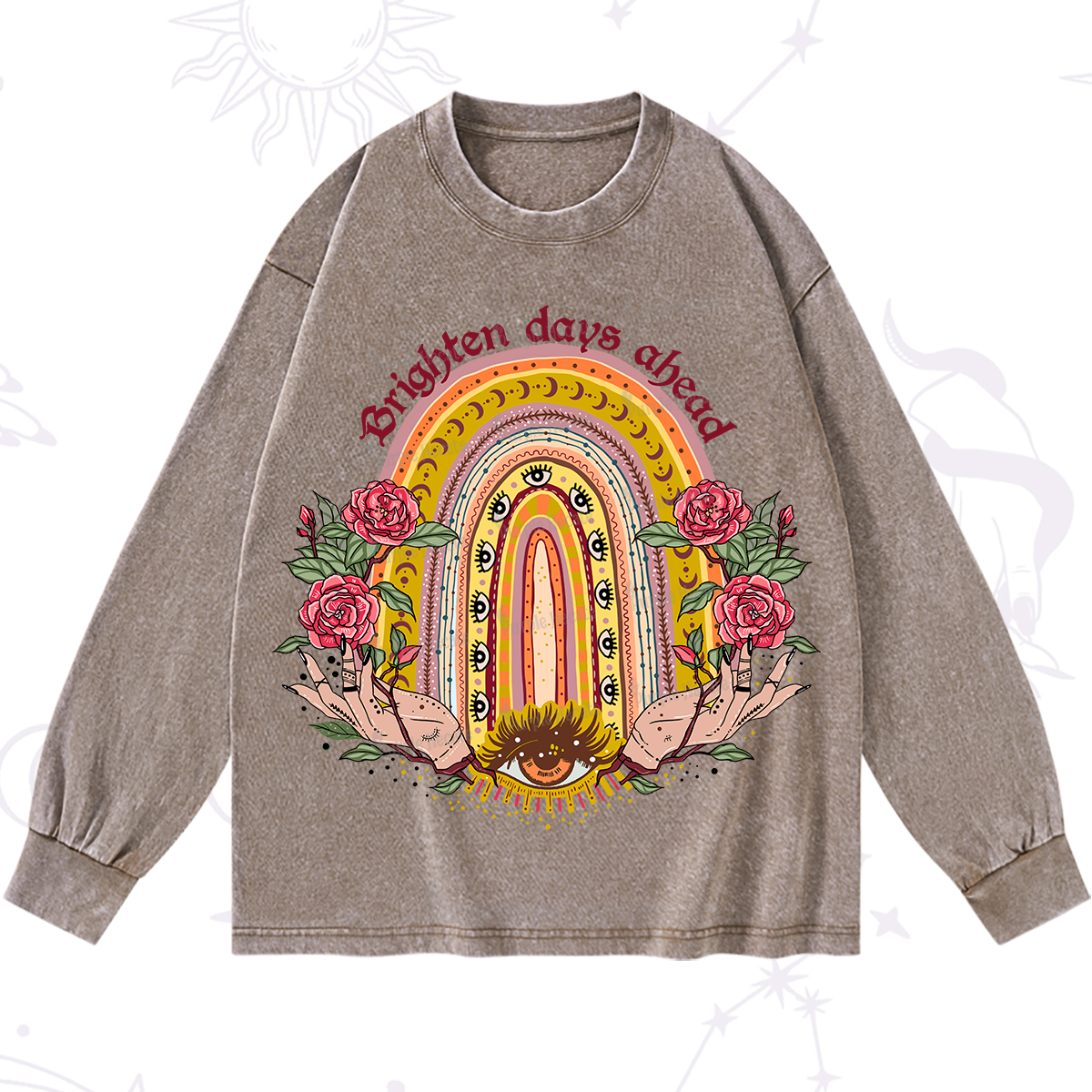 Purplehecate Brighten Days Ahead Washed Long Sleeve Shirt