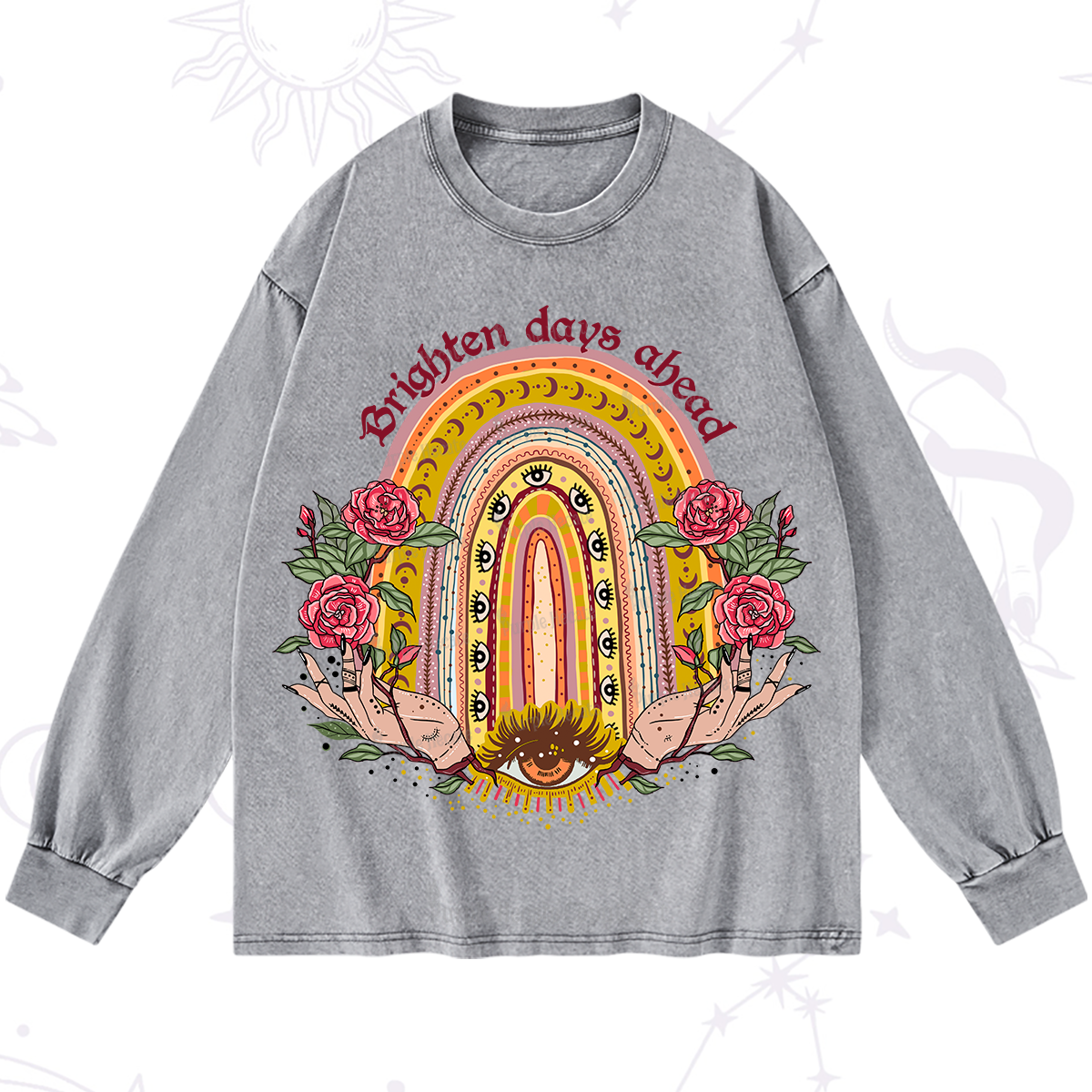 Purplehecate Brighten Days Ahead Washed Long Sleeve Shirt