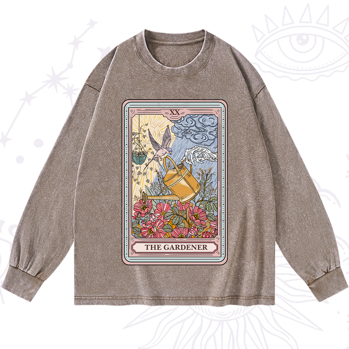 Purplehecate The Gardener Tarot Washed Long Sleeve Shirt