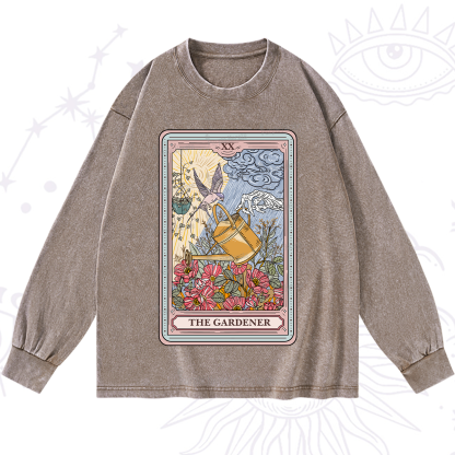 Purplehecate The Gardener Tarot Washed Long Sleeve Shirt