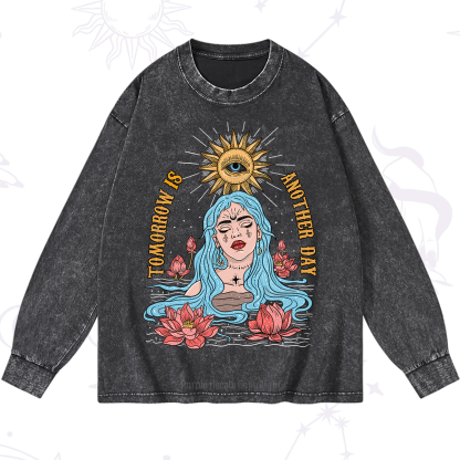 Purplehecate Tomorrow Is Another Day Washed Long Sleeve Shirt