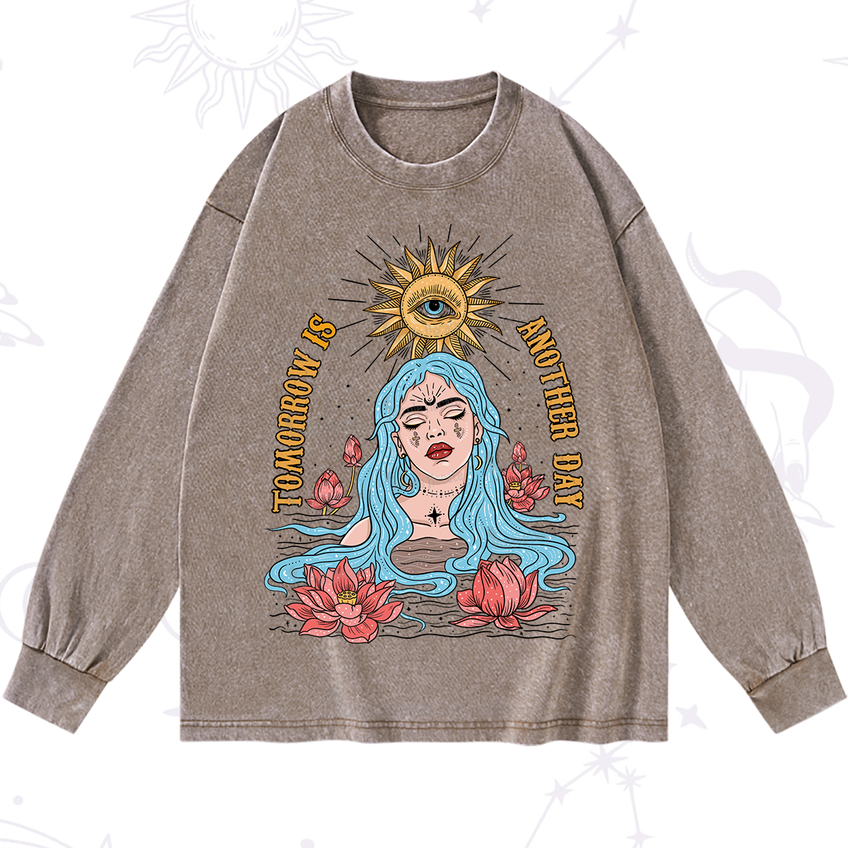 Purplehecate Tomorrow Is Another Day Washed Long Sleeve Shirt