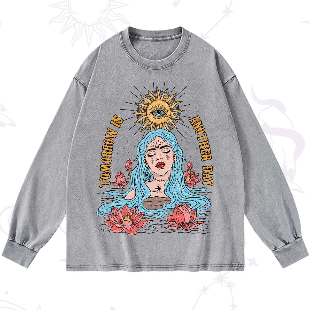 Purplehecate Tomorrow Is Another Day Washed Long Sleeve Shirt