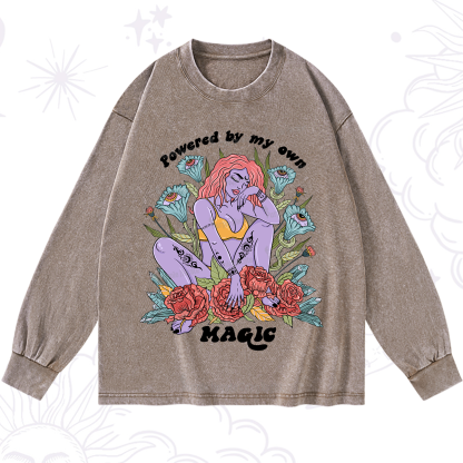 Purplehecate Powered By My Own Magic Washed Long Sleeve Shirt