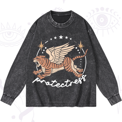 Purplehecate Protectress Washed Long Sleeve Shirt