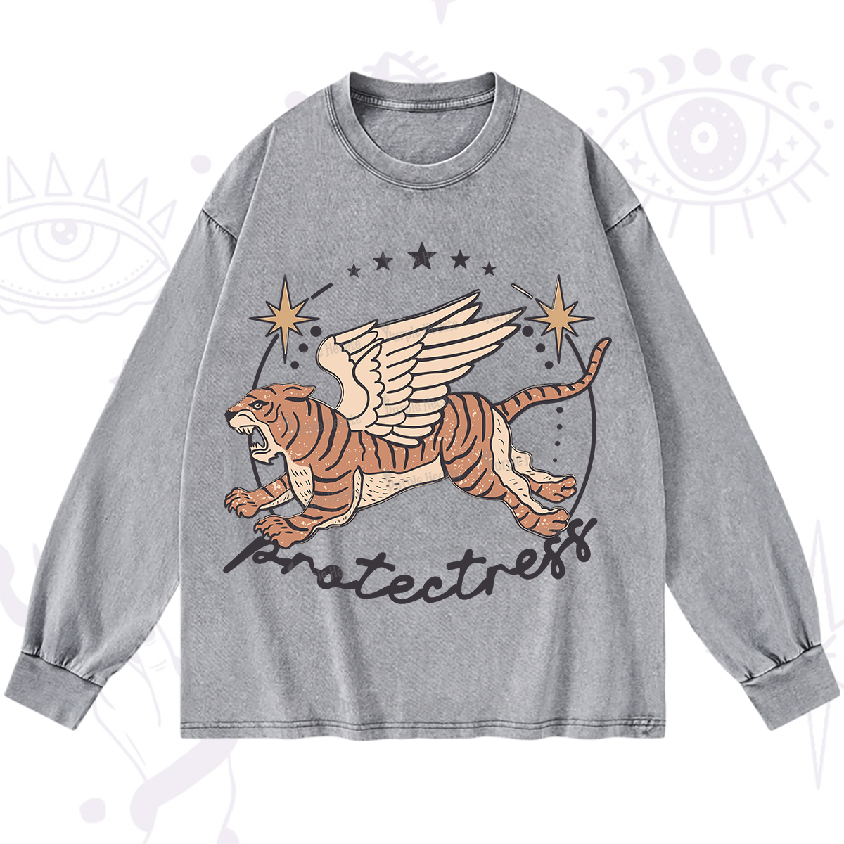 Purplehecate Protectress Washed Long Sleeve Shirt