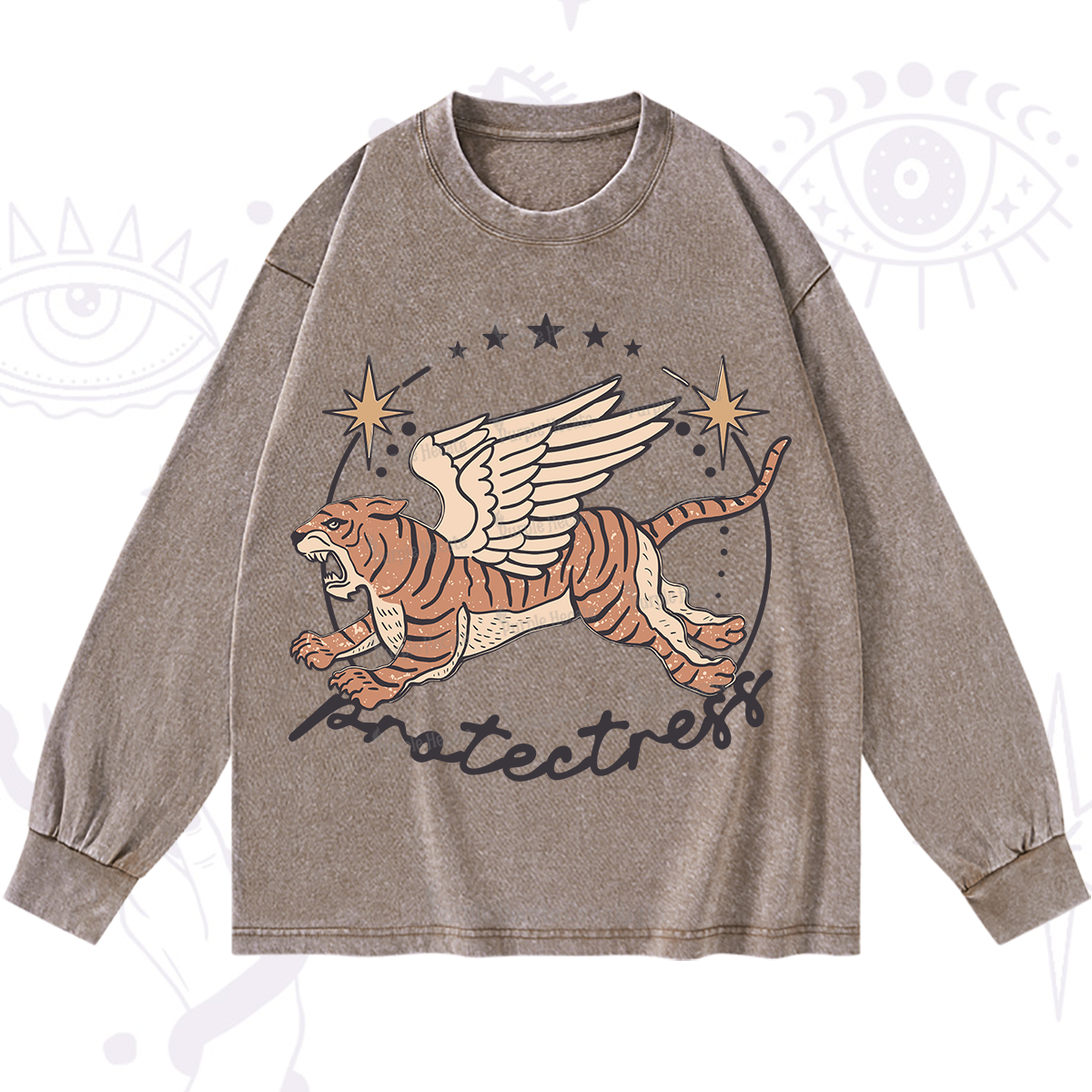 Purplehecate Protectress Washed Long Sleeve Shirt