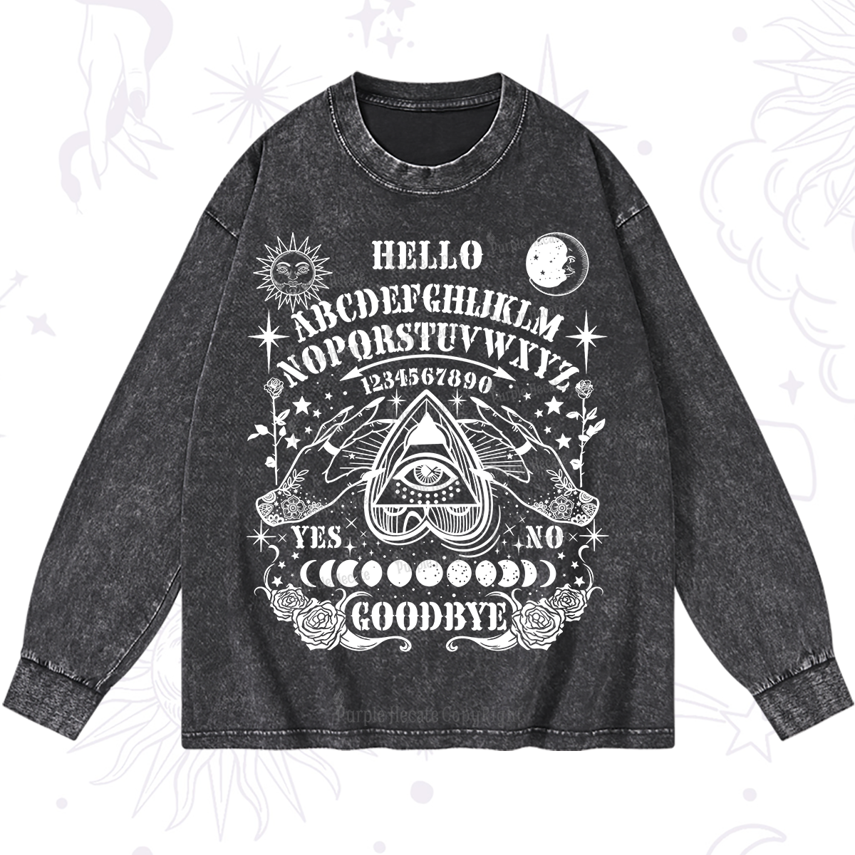 Purplehecate Hello Goodbye Washed Long Sleeve Shirt