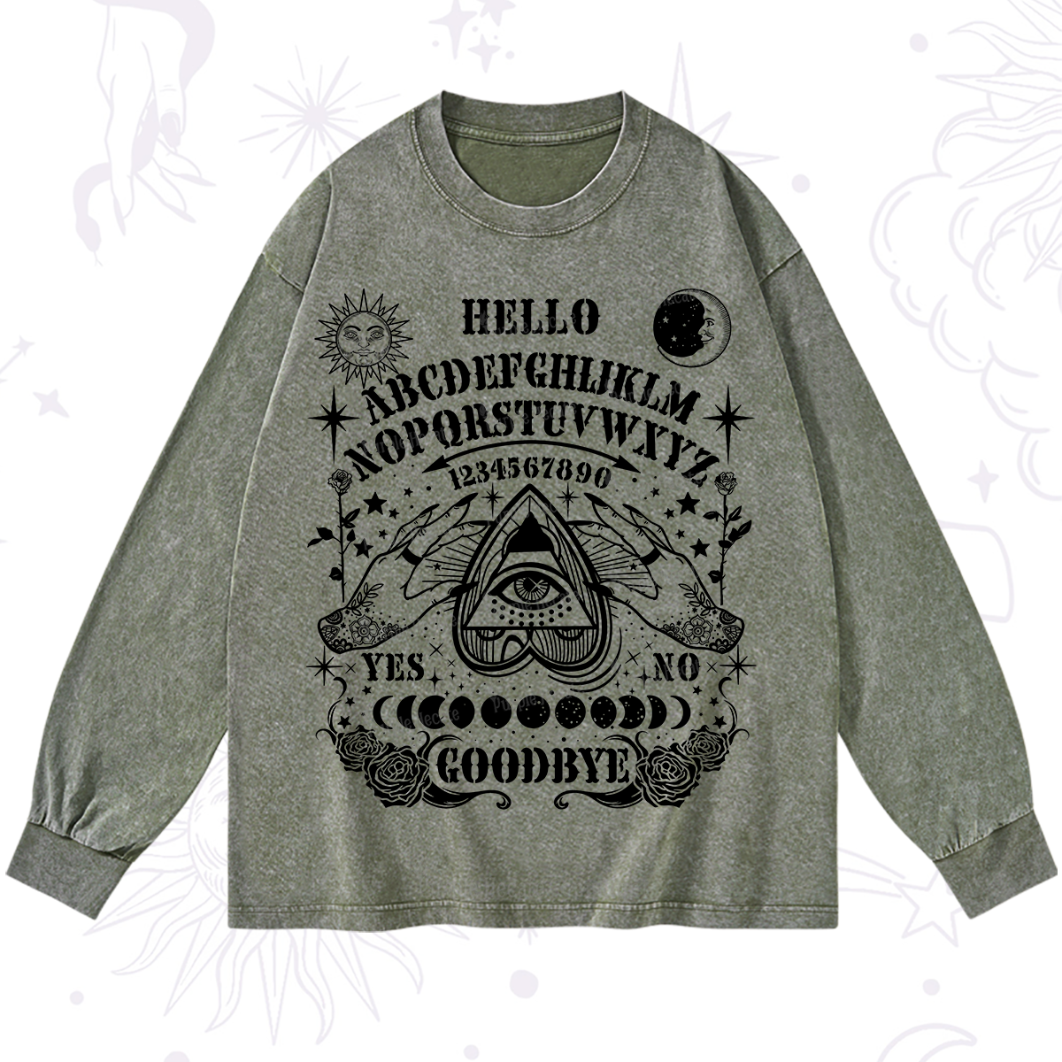 Purplehecate Hello Goodbye Washed Long Sleeve Shirt
