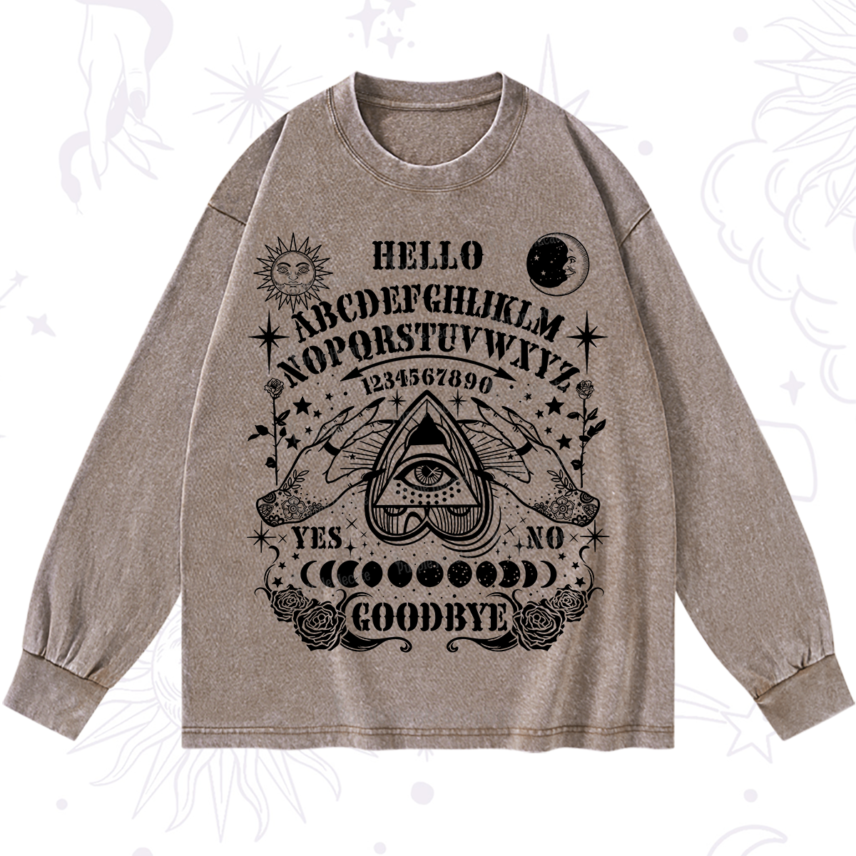 Purplehecate Hello Goodbye Washed Long Sleeve Shirt