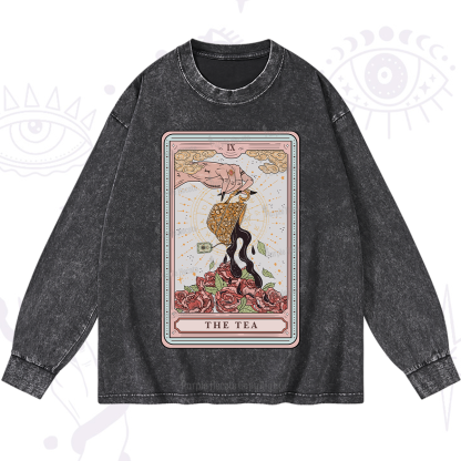 Purplehecate The Tea Food Tarot Washed Long Sleeve Shirt