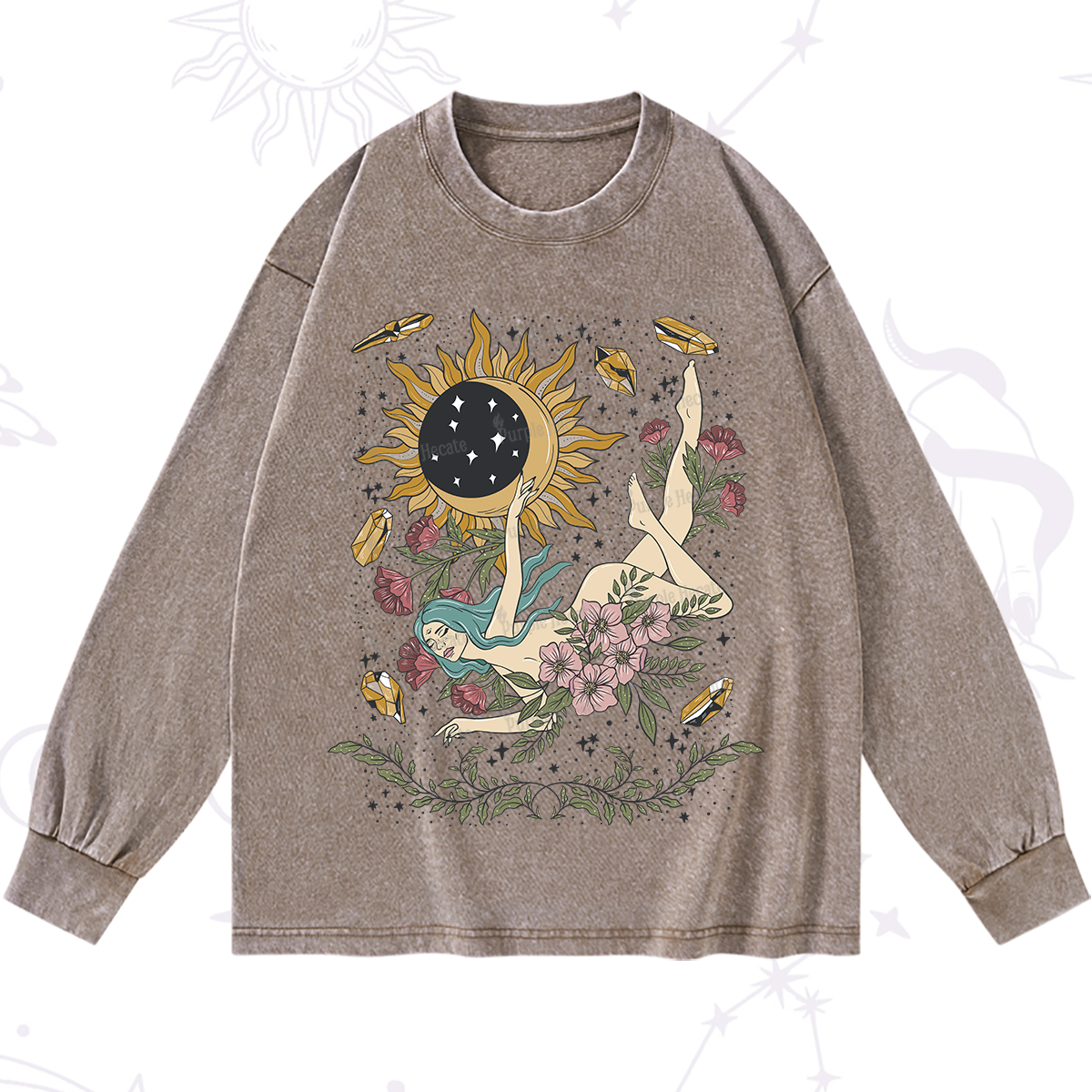 Purplehecate My Girl Your Day Will Come Washed Long Sleeve Shirt