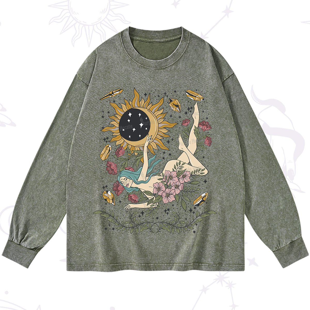 Purplehecate My Girl Your Day Will Come Washed Long Sleeve Shirt